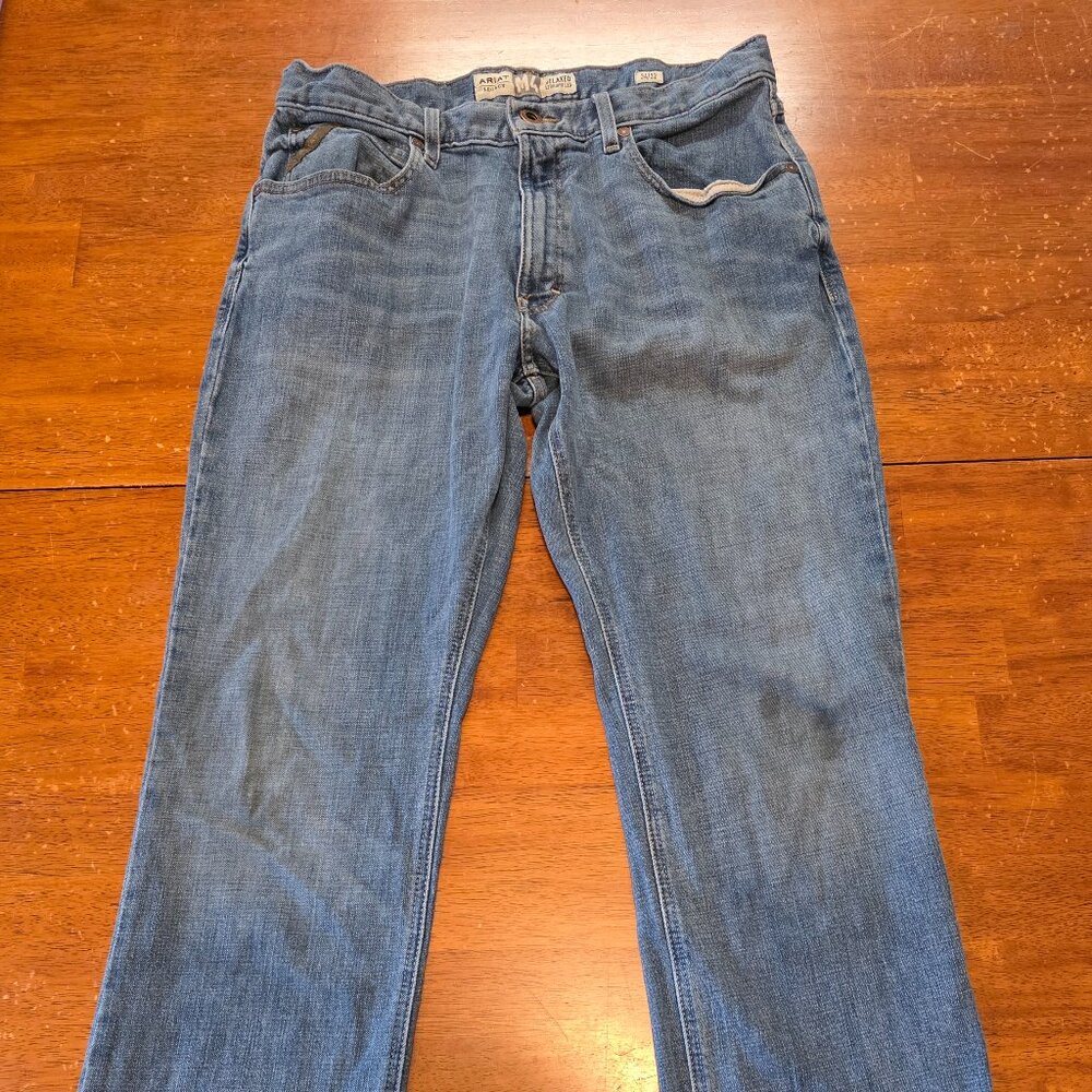Ariat Legacy M4 Relaxed Straight Leg Denim Blue Jeans Men’s 34x32